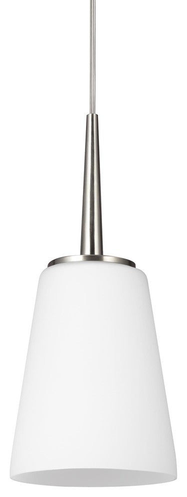 Generation Lighting Lighting 1-Light Mini-Pendant, Brushed Nickel