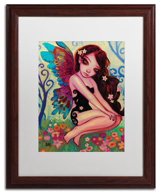 Natasha Wescoat 'Rainbow Angel' Art, Wood Frame, White Mat, 16x20
