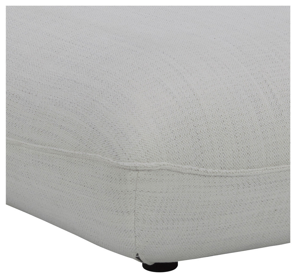 Zeppelin Ottoman Salt Stone White