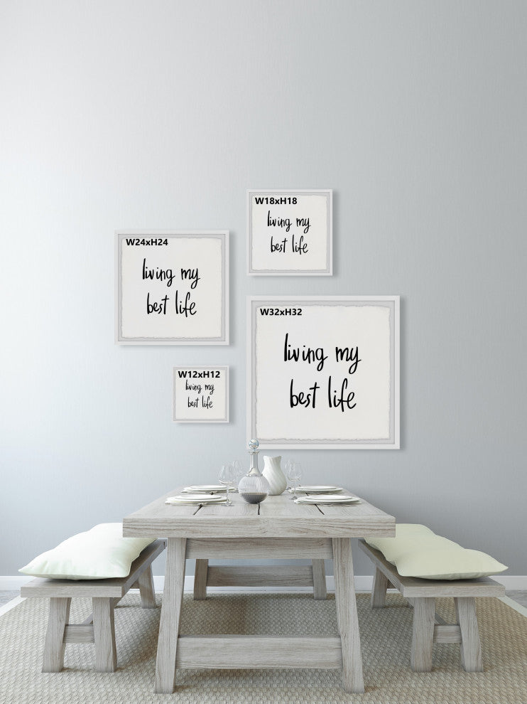 "Living My Best Life" Framed Painting Print, 12x12