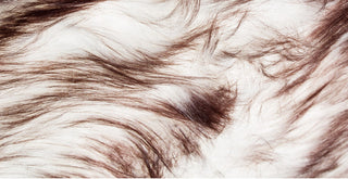 Hudson Faux Fur 5'x8' Rectangular Rug Gradient Tan, Gradient Chocolate