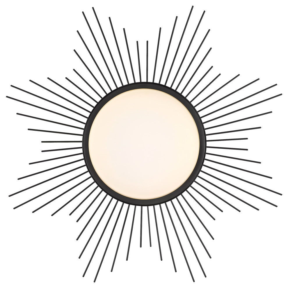 Golden Lighting 9126-FM24 OP Kieran 24"W LED Flush Mount Bowl - Matte Black