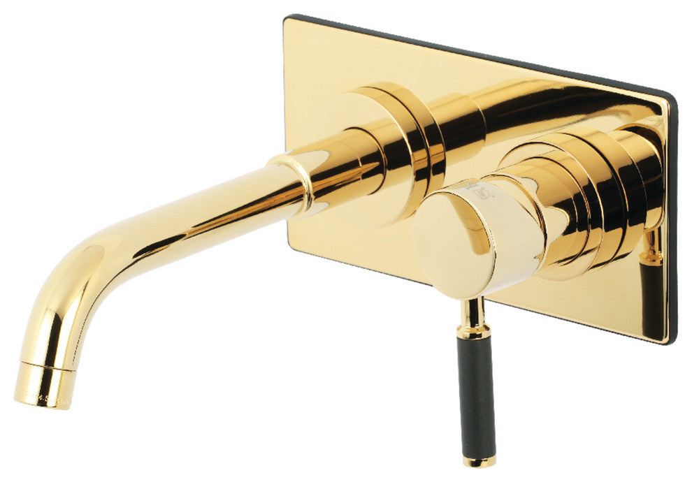 Kingston Brass Single-Handle Wall Mount Bathroom Faucet, Polished Brass