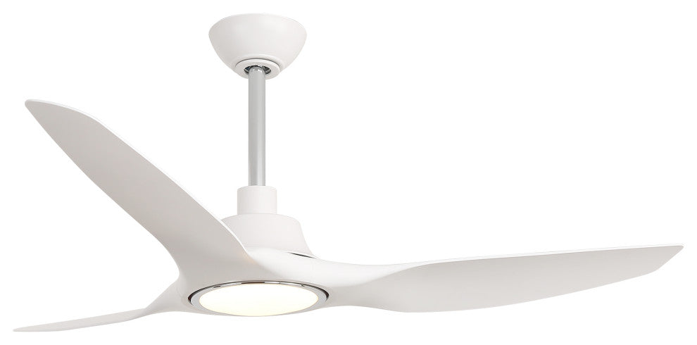 52-inch Modern White LED Smart Ceiling Fan with Remote