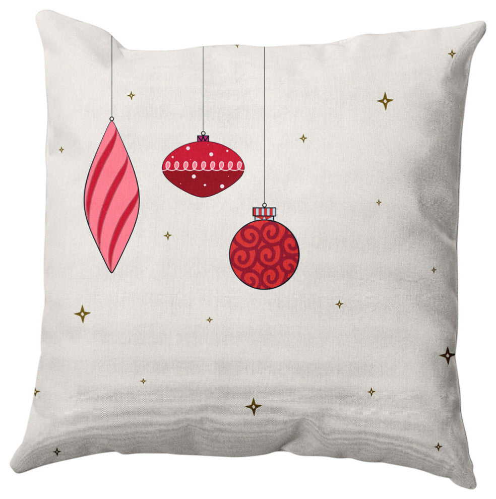 Light Bright Decorative Throw Pillow, Red, 26"x26"