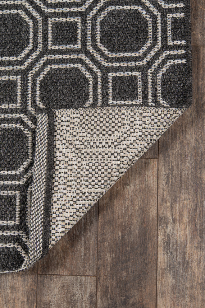 Erin Gates by Momeni Downeast Camden Charcoal Indoor Outdoor Rug 2'x3'