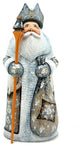 Ornaments Santa Wood Carved White
