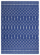 6' X 9' Navy Blue Geometric Berber Area Rug