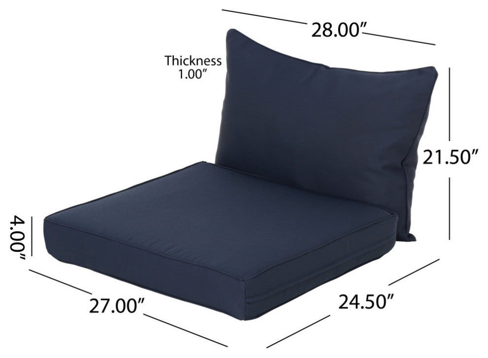 Kosciusko Club Chair Cushions, Set of 4, Navy Blue