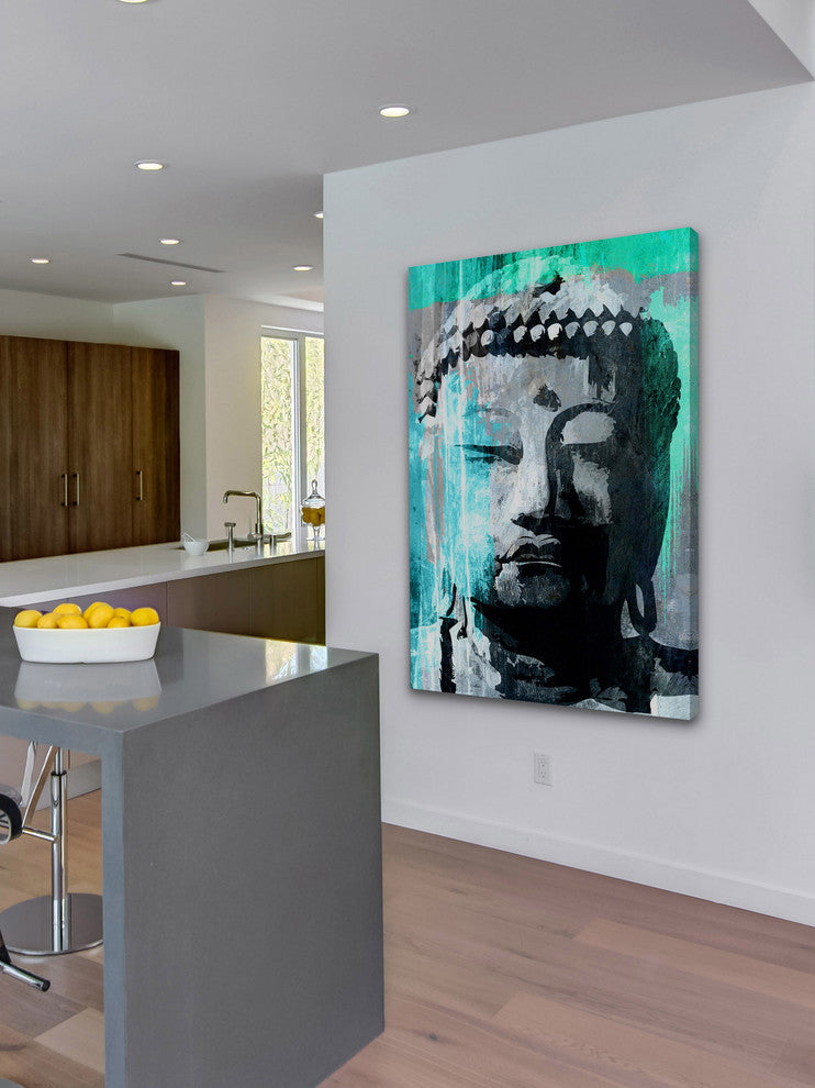 Marmont Hill, "Buddha Giant" by Rick Martin Painting on Wrapped Canvas, 30x45