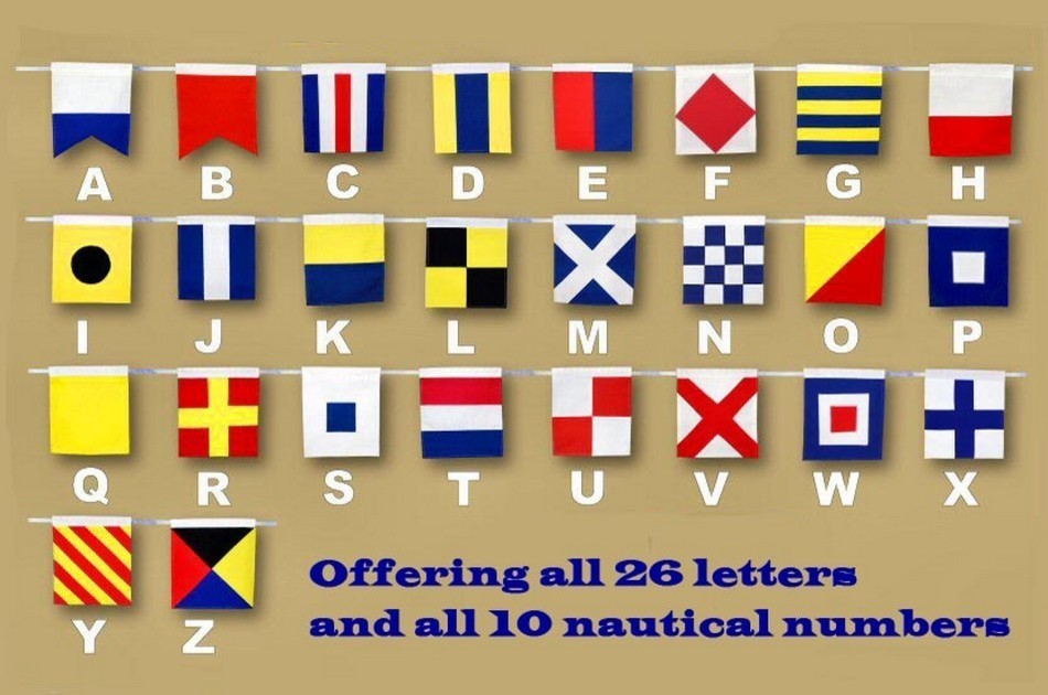 Letter P Cloth Nautical Alphabet Flag Decoration 20''