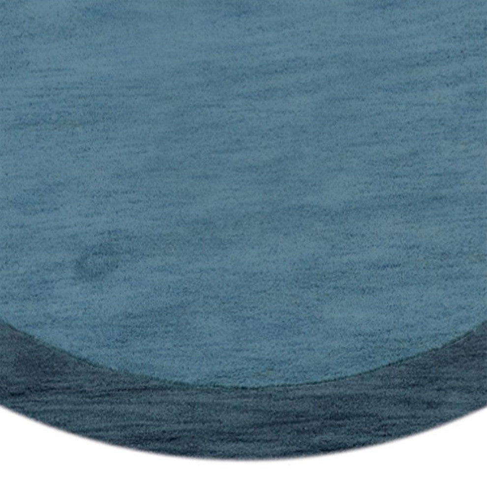 HAND TUFTED WOOL ECO-FRIENDLY AREA RUGS-Blue Color, Contemporary Design