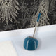 PISE Freestanding Toilet Brush and Holder Set , Peacock Blue