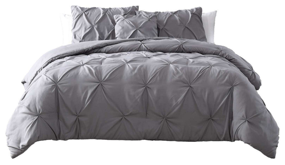 The Nesting Company Spruce 4 Piece Comforter Set - King - Gray