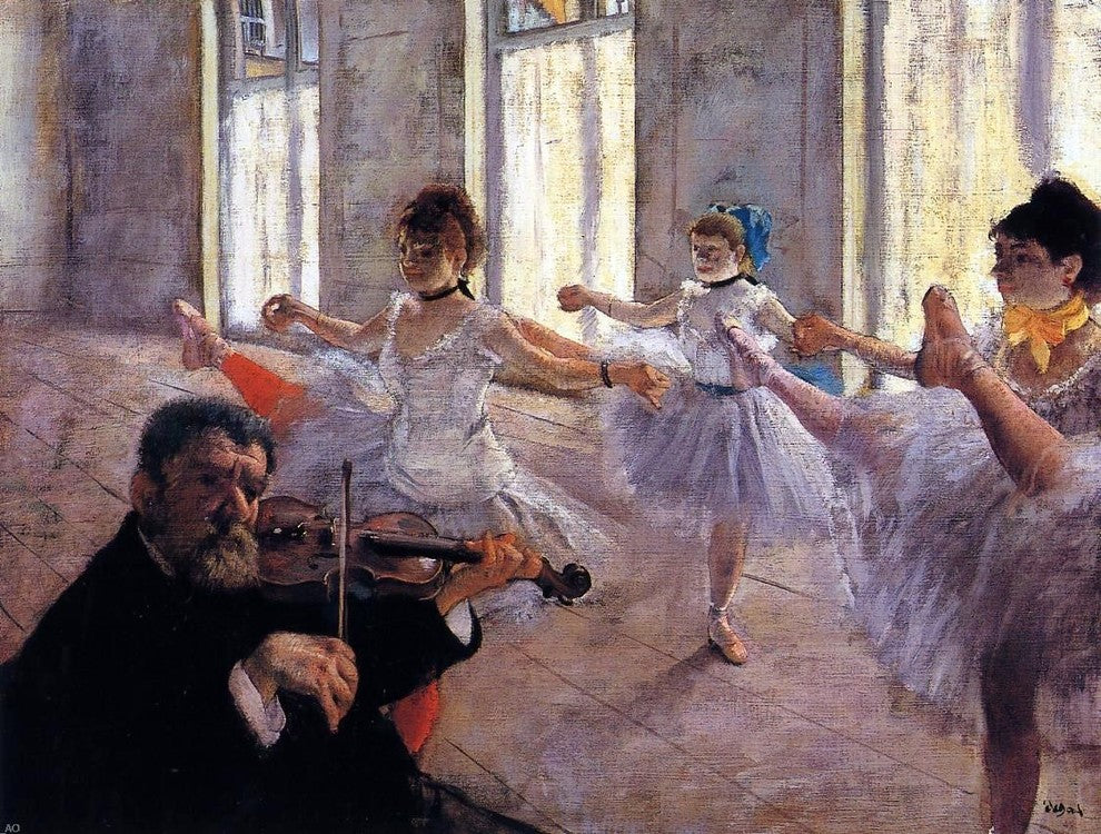 Edgar Degas A Rehearsal, 21"x28" Gallery Wrapped Canvas Print