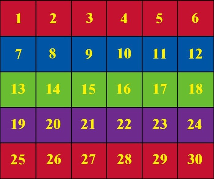 Classroom Seating Rug Bright
