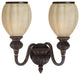 ELK LIGHTING 322-Gc-G Carrollton 2-Light Wall Sconce In Golden Coffee W/Gl