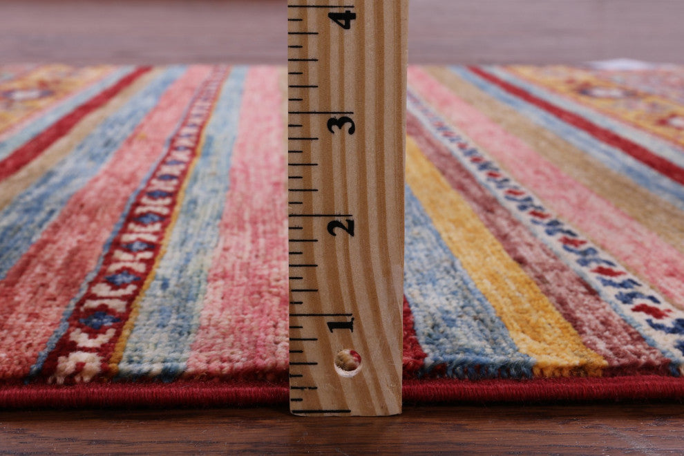 2' 7" X 3' 11" Super Kazak Khorjin Hand-Knotted Wool Rug Q11003