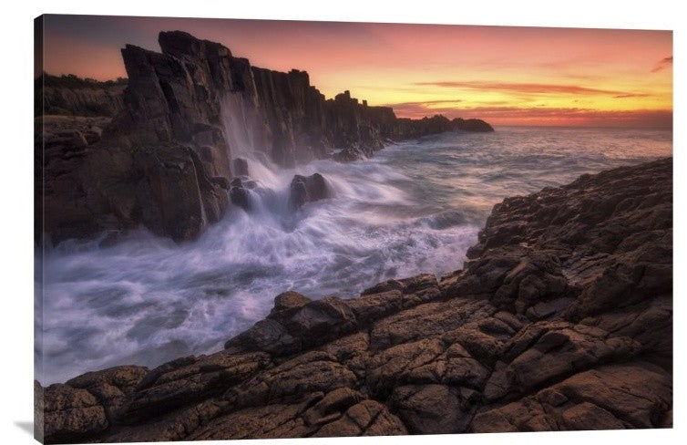 "Wall By The Sea" Stretched Canvas Giclee by Joshua Zhang, 36x24"