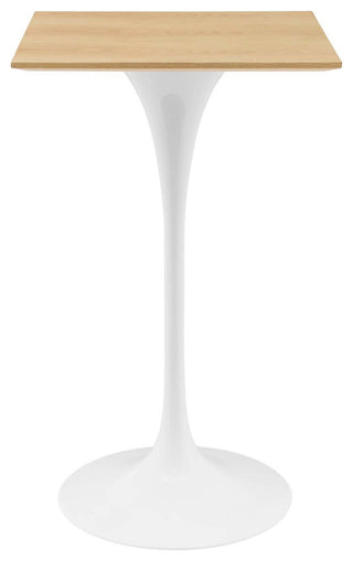 Lippa 28" Square Bar Table White Natural -5202
