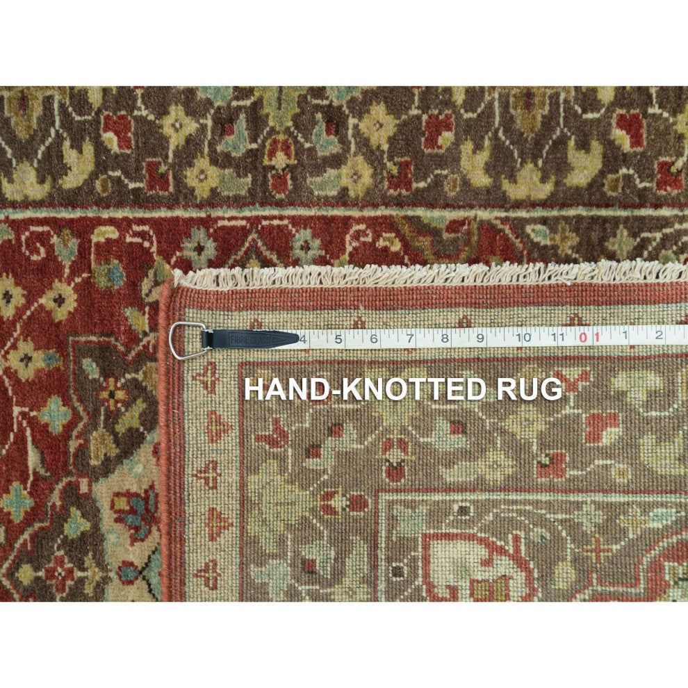 Turkey Red Antiqued Haji Jalili Design Hand Knotted Wool XL Runner Rug 2'8"x16'