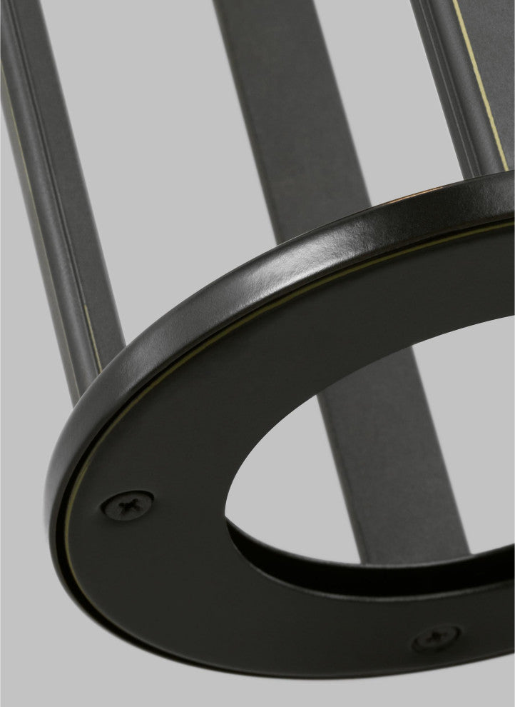 Union Large LED Outdoor Wall Lantern, Antique Bronze