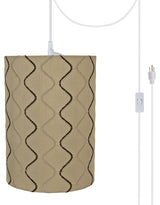Aspen Creative 71266-21, 1-Light Plug-In Swag Light Conversion Kit, Yellow Brown