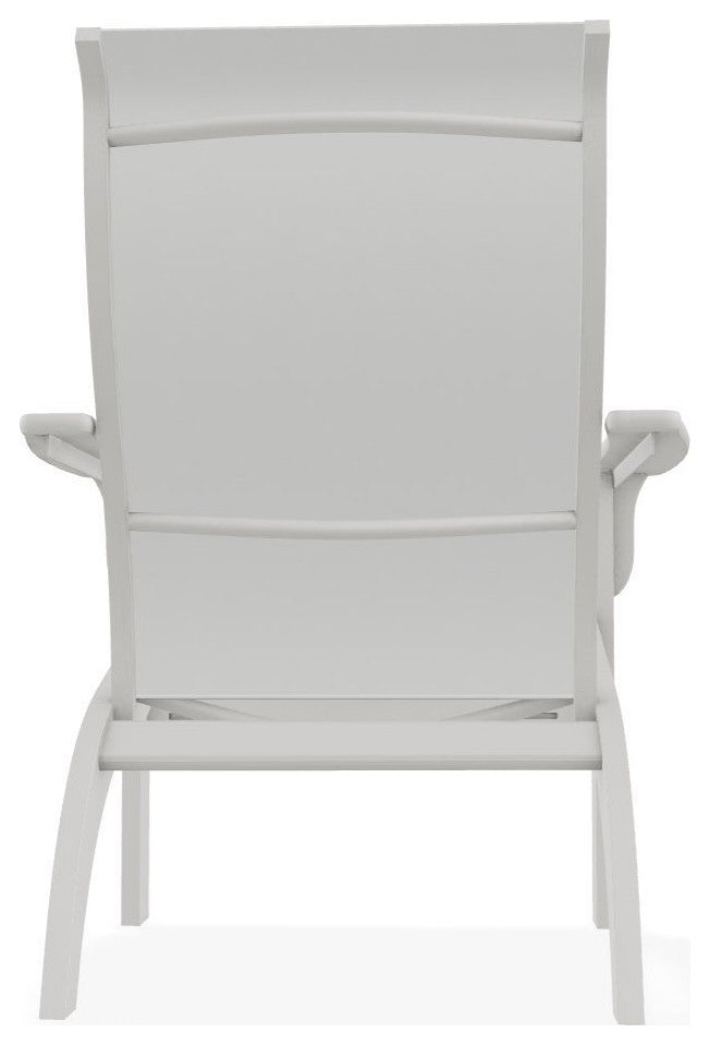 Adirondack Sling Outdoor Adirondack Armchair, White/Snow