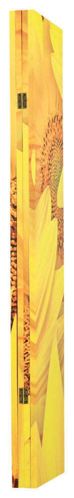 6' Tall Double Sided Sunflowers Canvas Room Divider