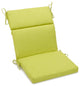 22"X45" Spun Polyester Solid Outdoor Squared Seat/ Back Chair Cushion, Lime