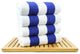100%  Cotton Pool Beach Towel, 30x70 Inches, Set of 4, Cabana,  Blue