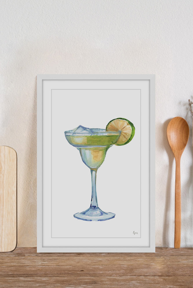 "Lime Margarita II" Framed Painting Print, 20"x30"