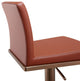 Sentinel Saddle Brown and Rose Gold Adjustable Stool