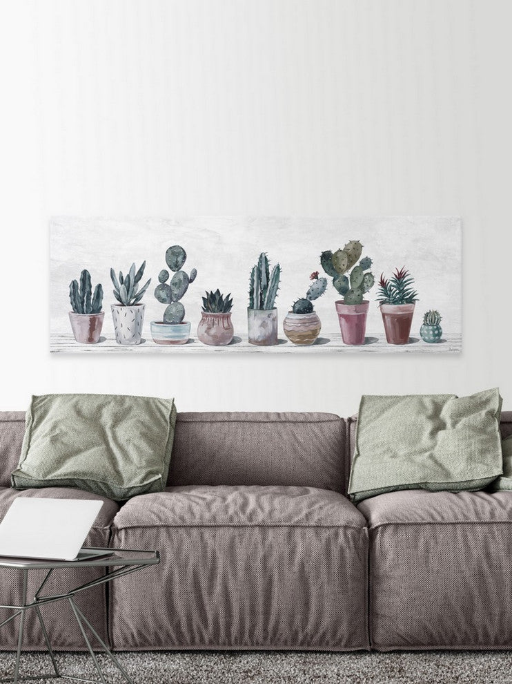 "Succulent Arrangement" Painting Print on Wrapped Canvas