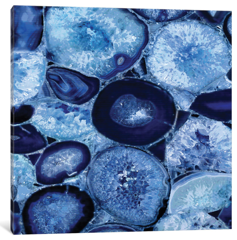 "Agate In Blue I" by Danielle Carson, Canvas Print, 12"x12"
