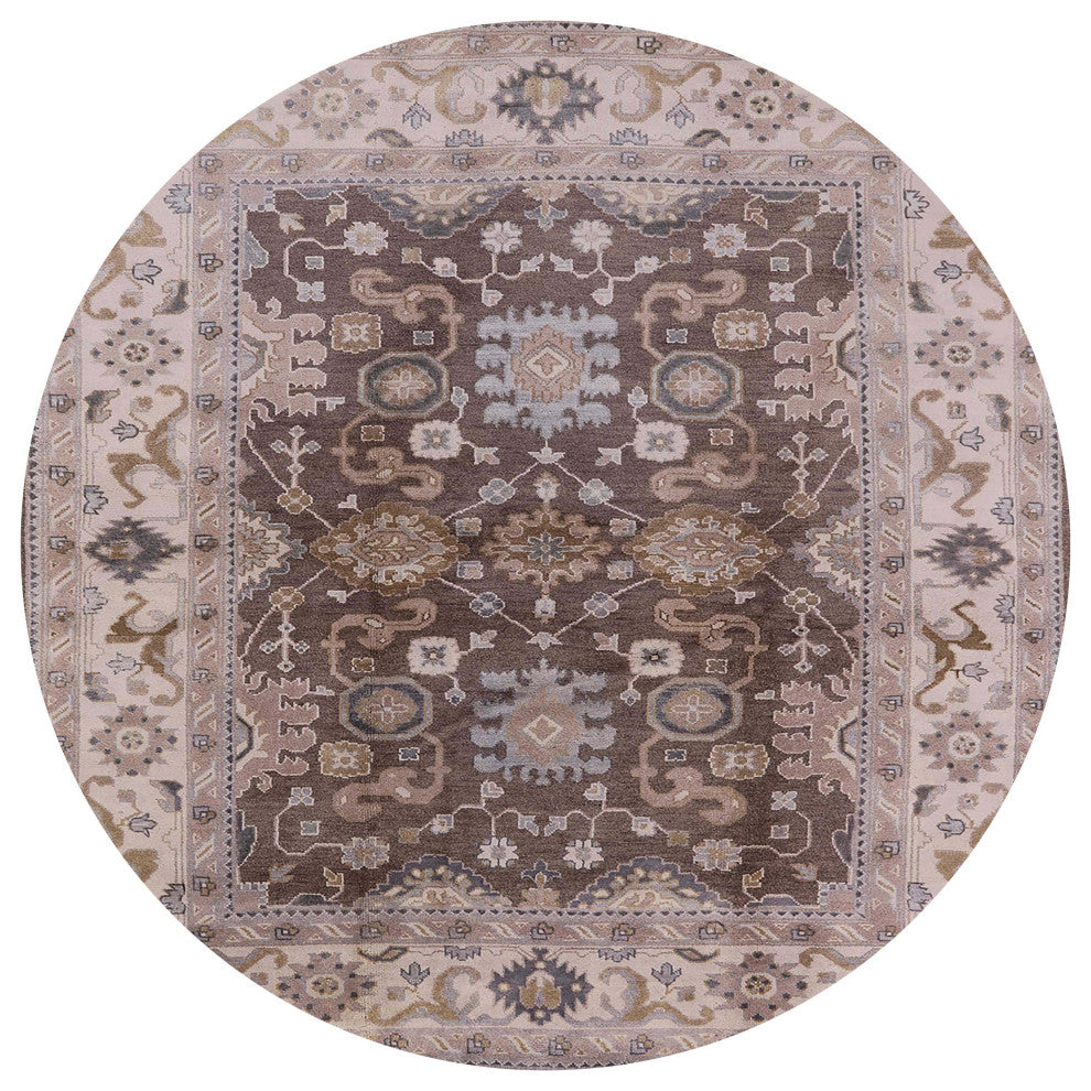 Ahgly Company Indoor Round Mid-Century Modern Area Rugs, 5' Round
