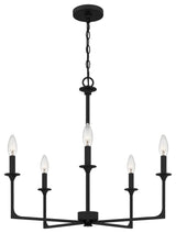 Prescott 5-Light Chandelier, Matte Black