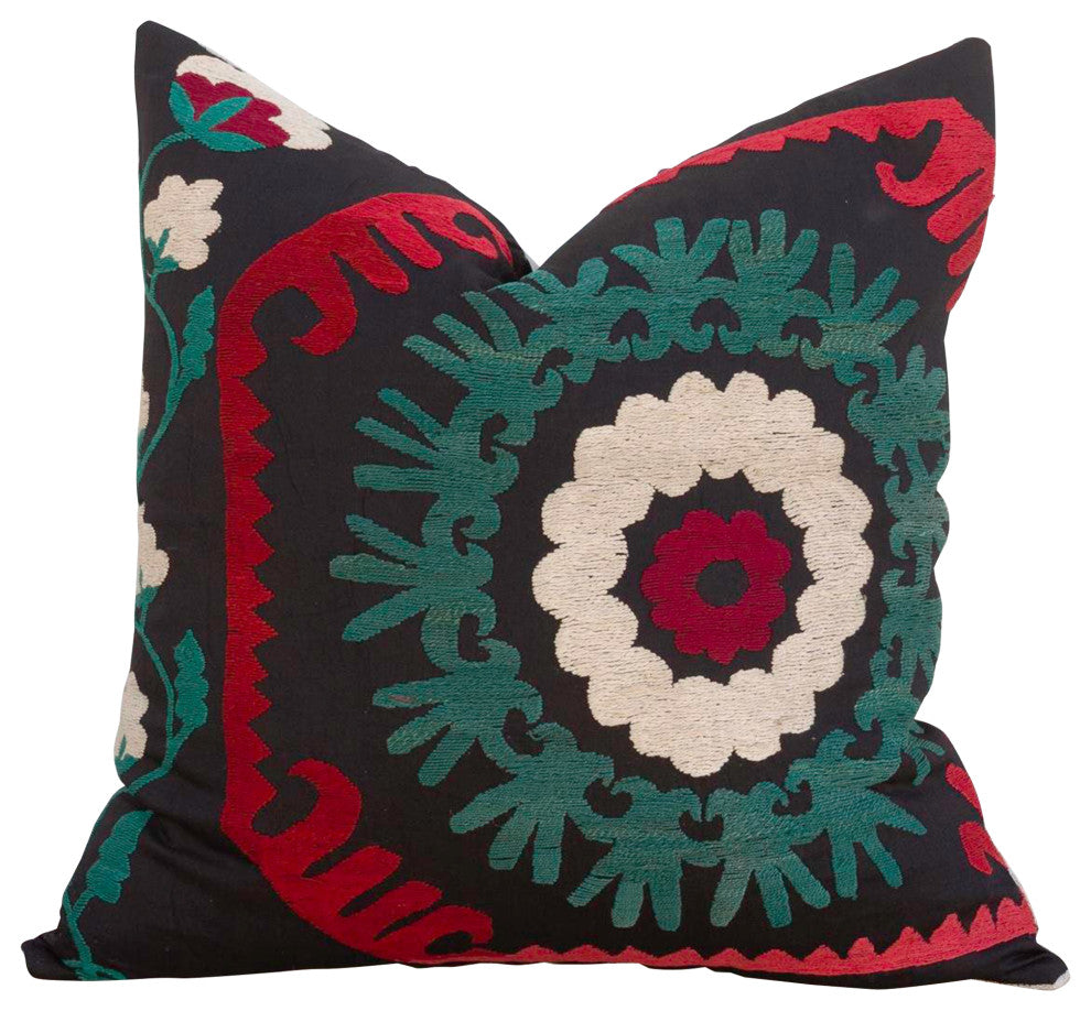 Emerald Sahin Vintage Suzani Pillow