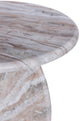 Formentera Marble Coffee Table, Brown, End Table