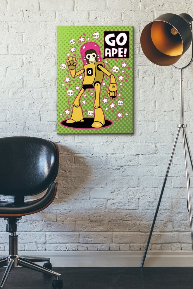 Epic Graffiti "Go Ape" Giclee Canvas Wall Art, 18"x26"