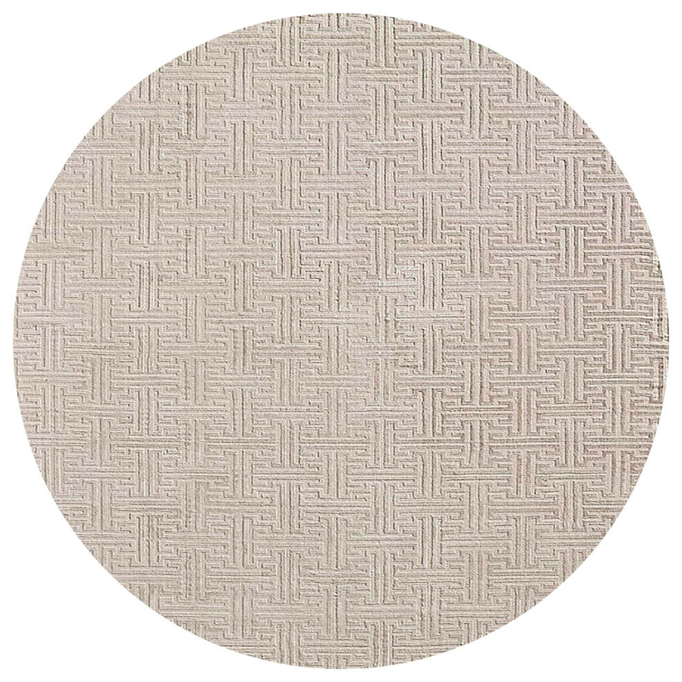 Ahgly Company Indoor Round Mid-Century Modern Area Rugs, 4' Round