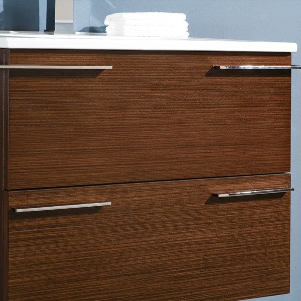 Fresca Cielo 24" Wenge Brown Modern Bathroom Vanity With Mirror