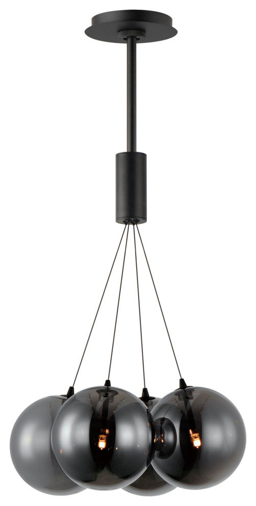 ET2 E25084-142 Burst 4 Light 17"W LED Pendant - Black