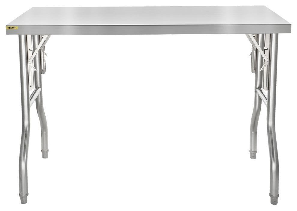 VEVOR Commercial Worktable Workstation Folding Commercial Prep Table 48 x 30 In