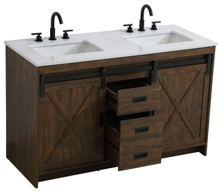 Home Living 54" Double Bathroom Vanity, Expresso