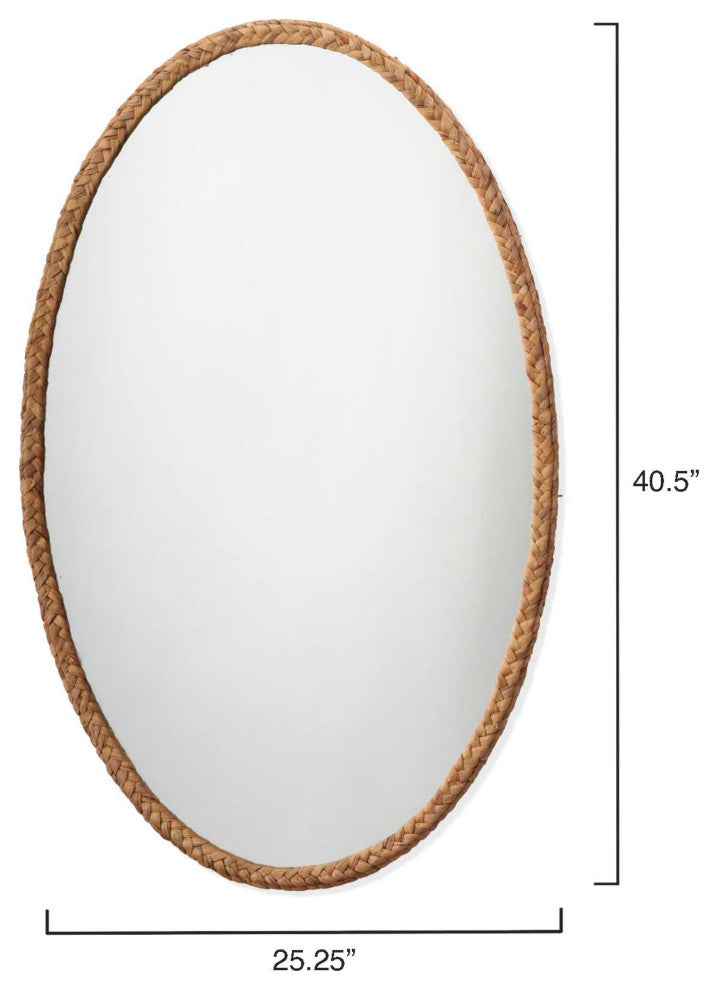 Sparrow Braided Oval Mirror