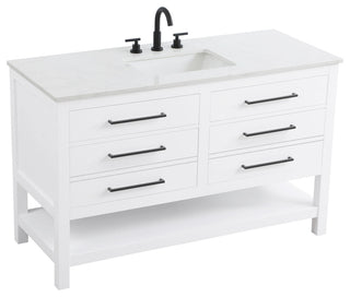 Home Living 54" Single Bathroom Vanity, White