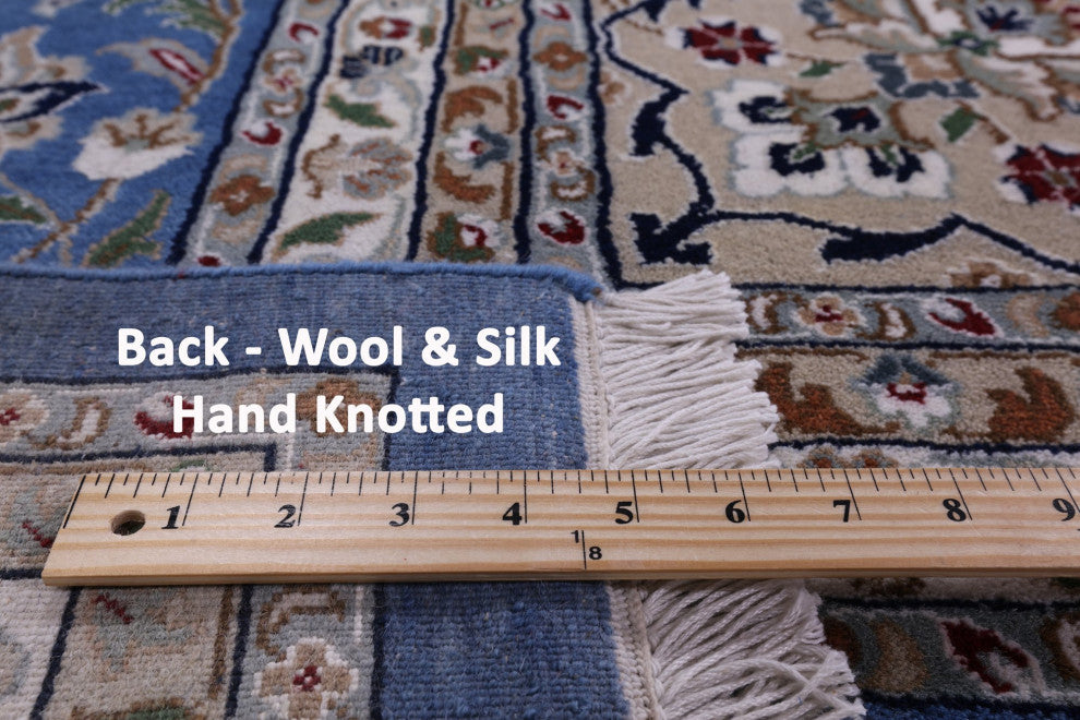 Persian Nain Wool and Silk Handmade Rug 11' 9" X 15' 3" Q6133