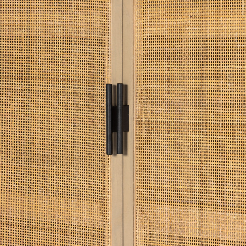 Close-up handle hardware on white background.