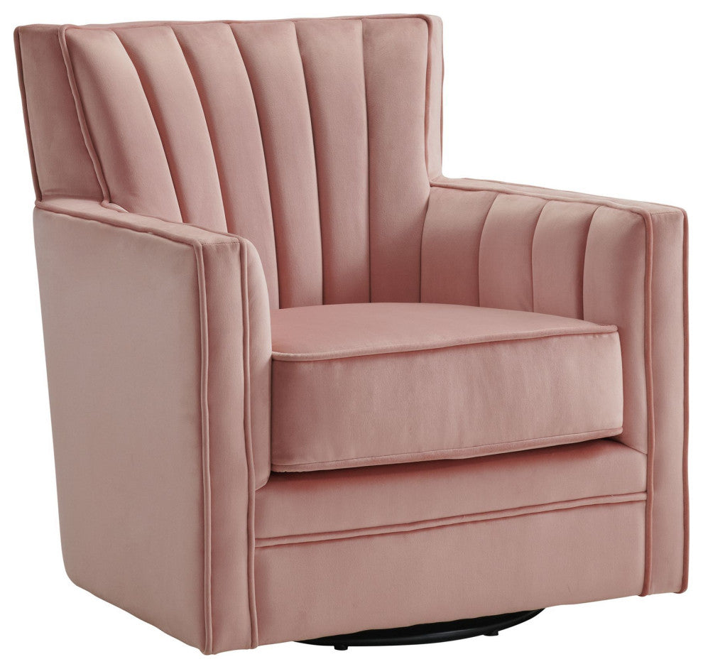 Picket House Furnishings Lawson Swivel Chair, Blush